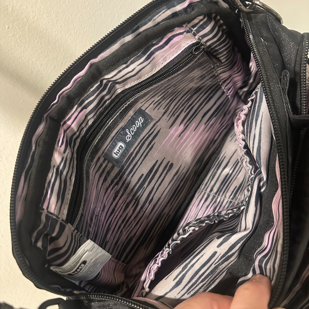 Lug Scoop Crossbody Bag Purse -  Black - Picture 4 of 11